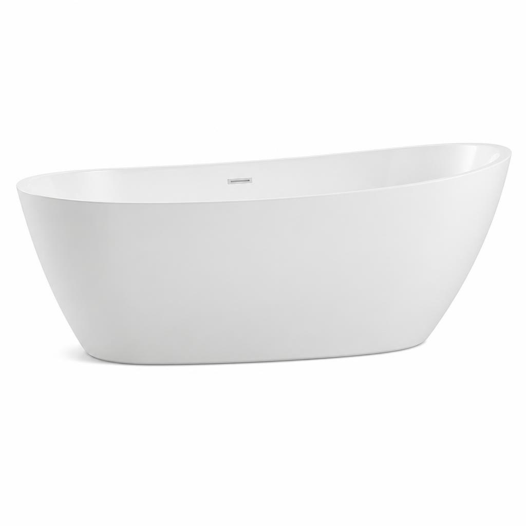 Victoria + Albert Amiata 1800 freestanding stone bath in gloss white